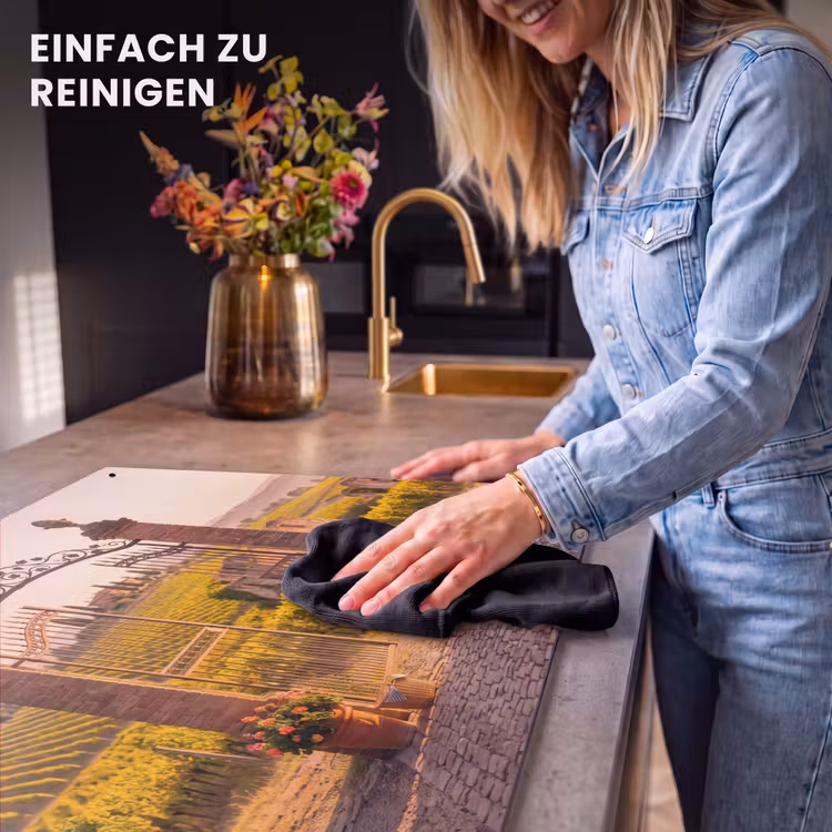 Poort - Landschap - Platteland - Zonlicht - Warm Inductie beschemer met haakjes klein -ky-schoon-de