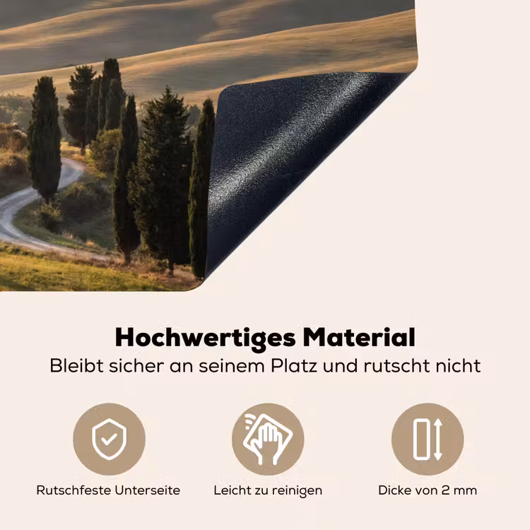 Toscaans - Landschap - Heuvels Inductie beschemer met haakjes klein -ky-onderkant-de