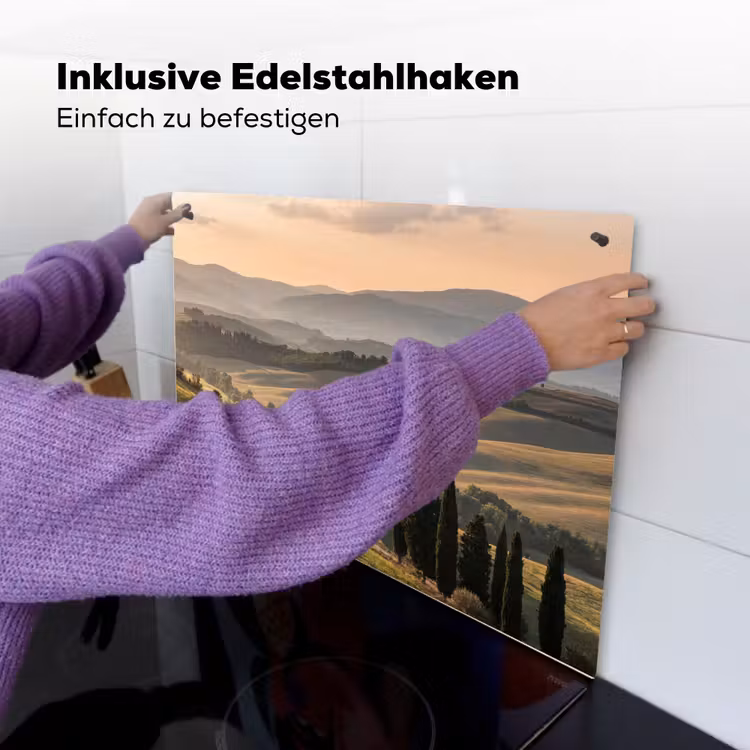 Toscaans - Landschap - Heuvels Inductie beschemer met haakjes klein -ky-ophangen-de