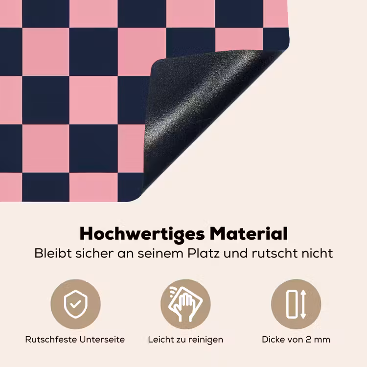 Traditioneel - Patroon - Blauw - Roze Inductie beschemer met haakjes klein 777 -ky-onderkant-de