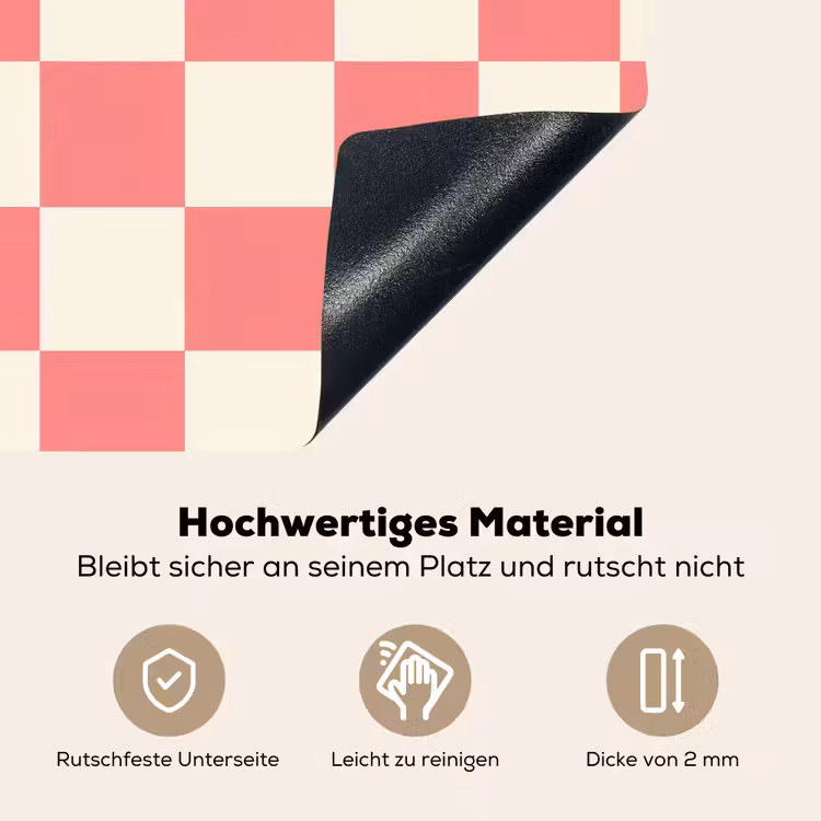 Traditioneel - Patroon - Roze Inductie beschemer met haakjes klein 777 -ky-onderkant-de