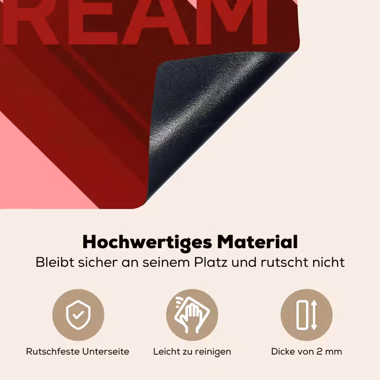 Dream - 3D - Rood - Roze Inductie beschemer met haakjes klein -ky-onderkant-de