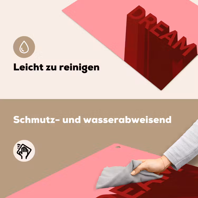 Dream - 3D - Rood - Roze Inductie beschemer met haakjes klein -ky-schoon-de