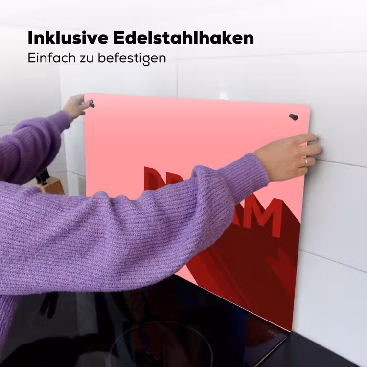 Dream - 3D - Rood - Roze Inductie beschemer met haakjes klein -ky-ophangen-de
