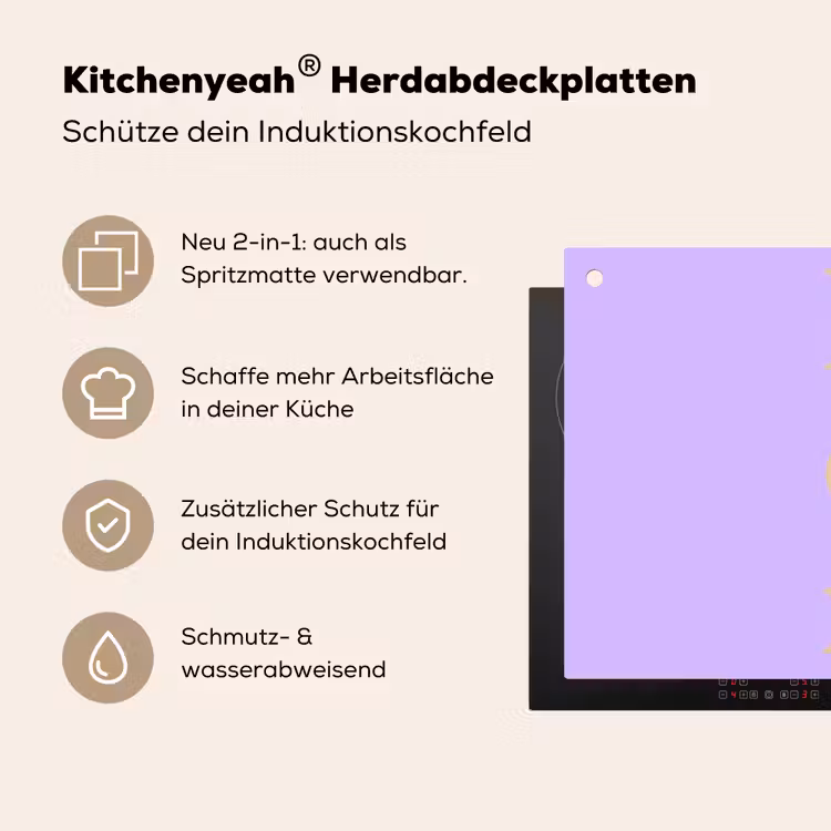 Dream - Paars - Typografisch Inductie beschemer met haakjes klein -ky-usp-de