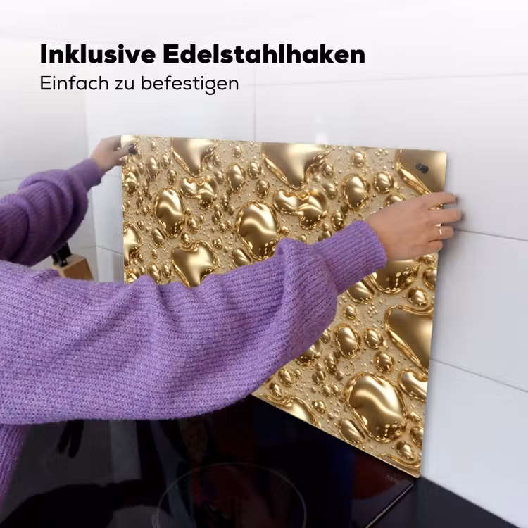 Druppels - Organisch - Goud Inductie beschemer met haakjes klein 777 -ky-ophangen-de