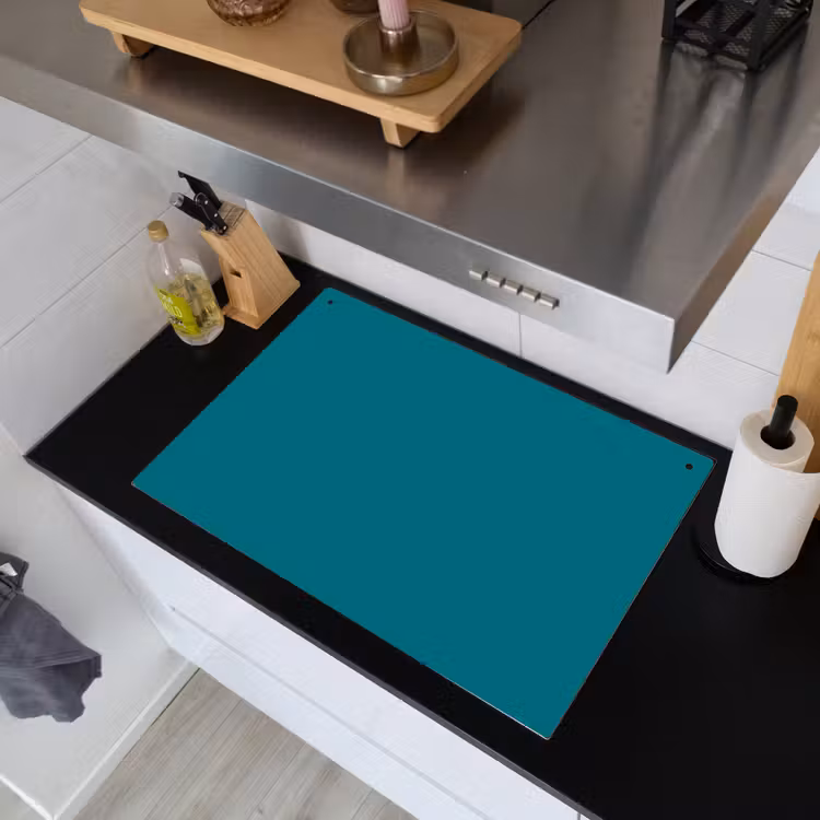 Tropical - Peacock - Blauw Inductie beschemer met haakjes klein 777 -sfeer1