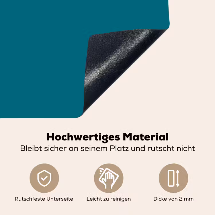 Tropical - Peacock - Blauw Inductie beschemer met haakjes klein 777 -ky-onderkant-de