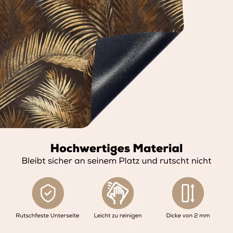 Tropisch - Bladeren - Goud Inductie beschemer met haakjes klein 777 -ky-onderkant-de