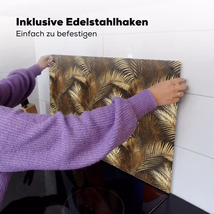 Tropisch - Bladeren - Goud Inductie beschemer met haakjes klein 777 -ky-ophangen-de
