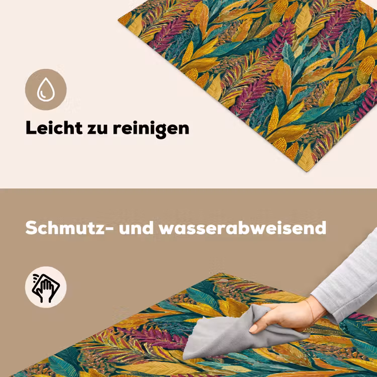 Tropische - Botanisch - Patroon - Kleurrijk - Exotisch Inductie beschemer met haakjes klein 777 -ky-schoon-de