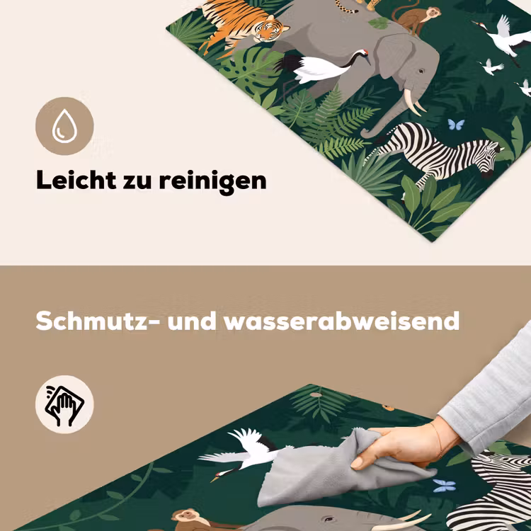 Tropisch - Jungle - Groen Inductie beschemer met haakjes klein -ky-schoon-de