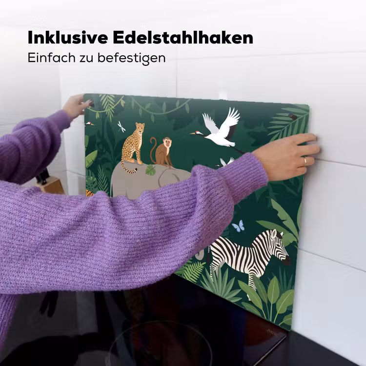 Tropisch - Jungle - Groen Inductie beschemer met haakjes klein -ky-ophangen-de