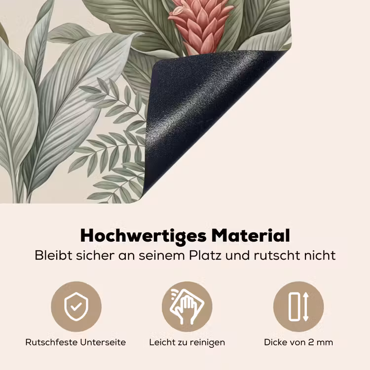 Tropisch - Planten - Modern - Groen Inductie beschemer met haakjes klein -ky-onderkant-de