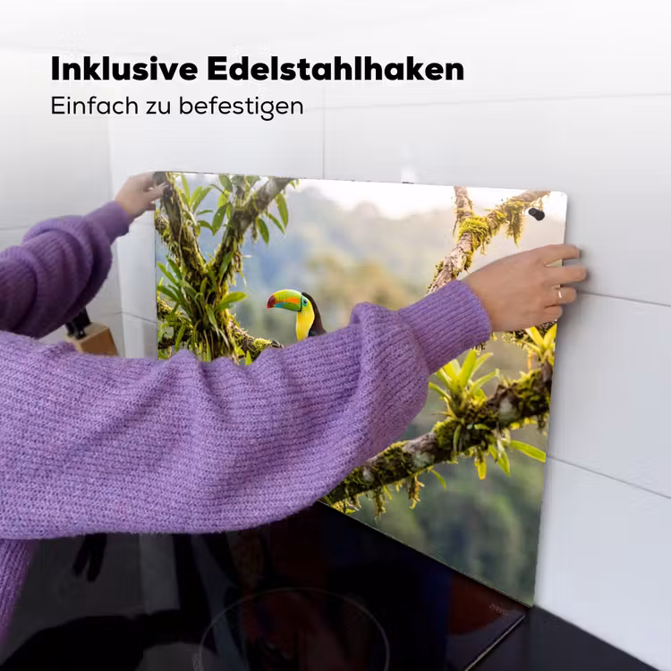 Toekan - Jungle - Natuur - Kleurrijk Inductie beschemer met haakjes klein -ky-ophangen-de