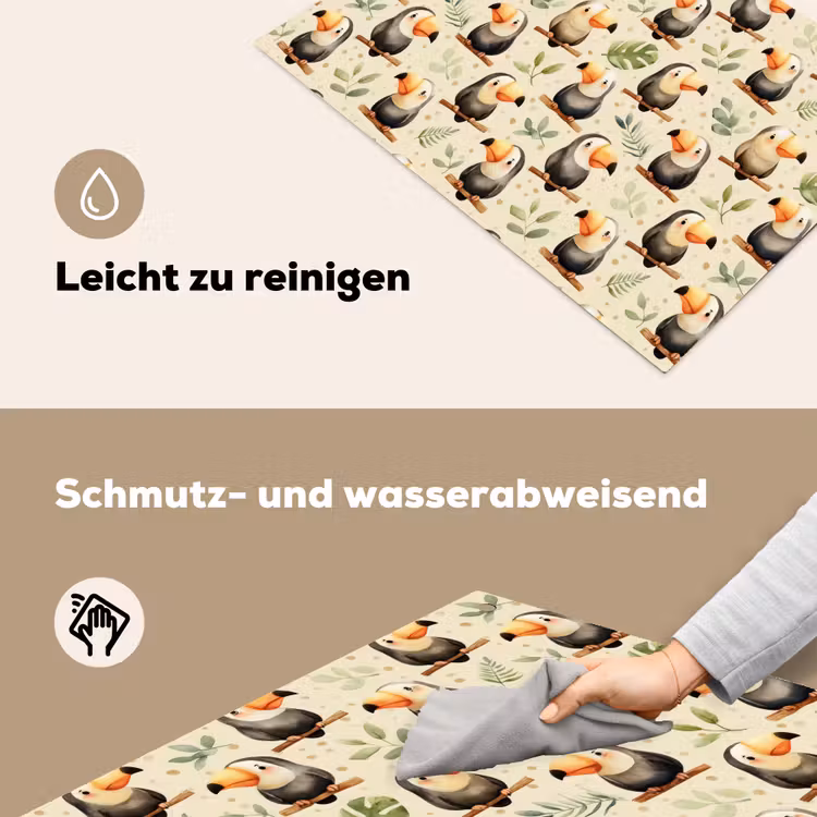 Toekans - Exotisch - Kleurrijk Inductie beschemer met haakjes klein 777 -ky-schoon-de