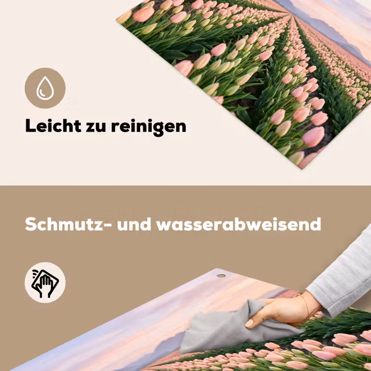 Tulpen - Landschap - Roze Inductie beschemer met haakjes klein -ky-schoon-de