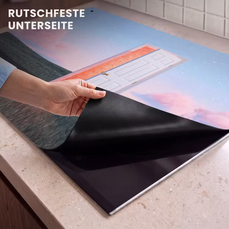 2-in-1 Herdabdeckplatte & Spritzschutz - Tür – Fantasie – Raum - Deur - Fantasie - Ruimte Inductie beschemer met haakjes klein