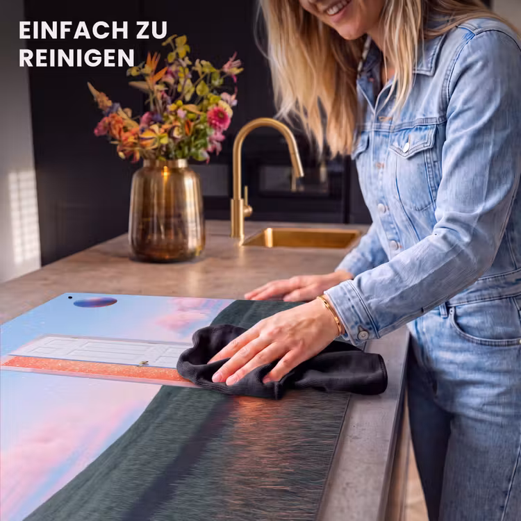 2-in-1 Herdabdeckplatte & Spritzschutz - Tür – Fantasie – Raum - Deur - Fantasie - Ruimte Inductie beschemer met haakjes klein
