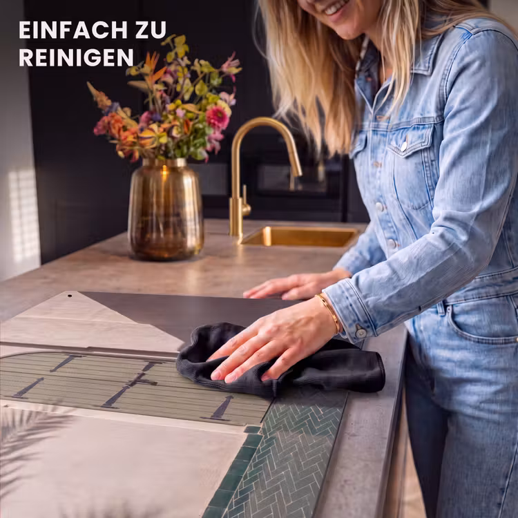 Deur - Hout - Architectuur - Groen - Rustiek Inductie beschemer met haakjes klein -ky-schoon-de