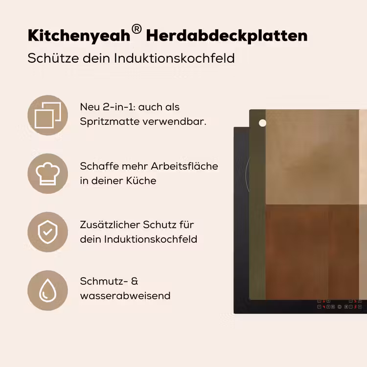 Vlakken - Abstract - Bordeaux - Lijnen Inductie beschemer met haakjes klein -ky-usp-de