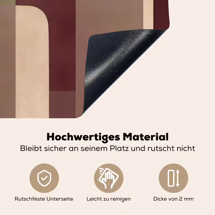 Vlakken - Abstract - Bordeaux - Lijnen Inductie beschemer met haakjes klein -ky-onderkant-de