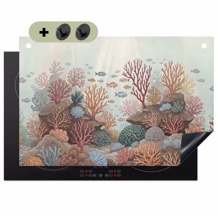 Onderwater - Koraal - Vis - Natuur Inductie beschemer met haakjes klein -3d