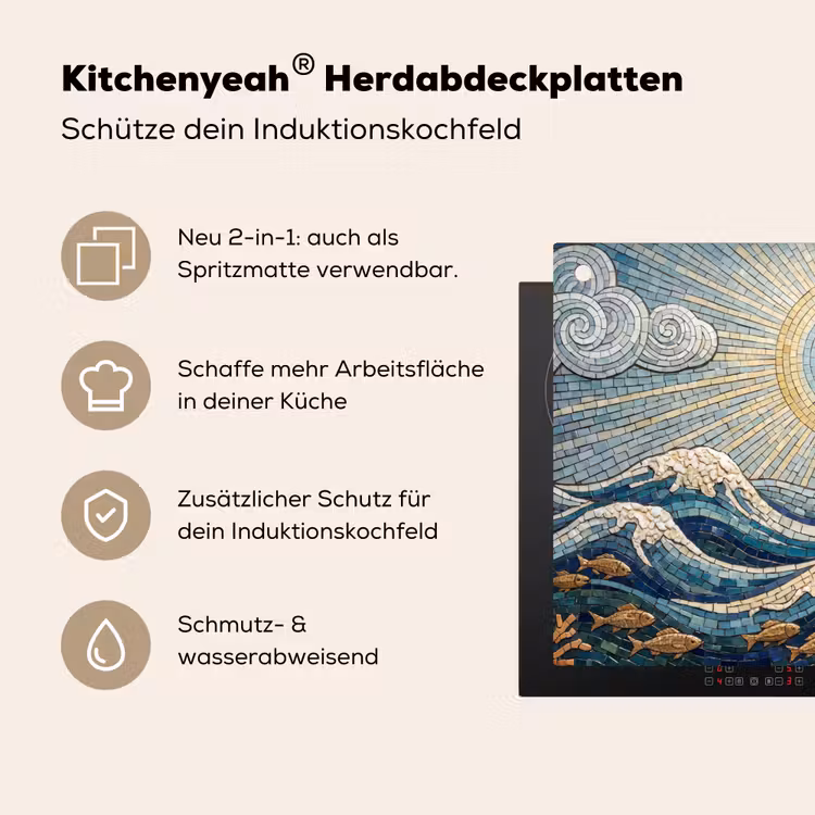 Onderwater - Koraal - Vis - Natuur - Kunst Inductie beschemer met haakjes klein -ky-usp-de