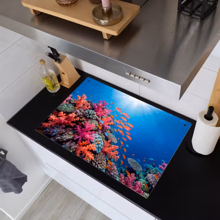 Onderwater - Koraalrif - Vissen - Oceaan - Natuur Inductie beschemer met haakjes klein -sfeer1
