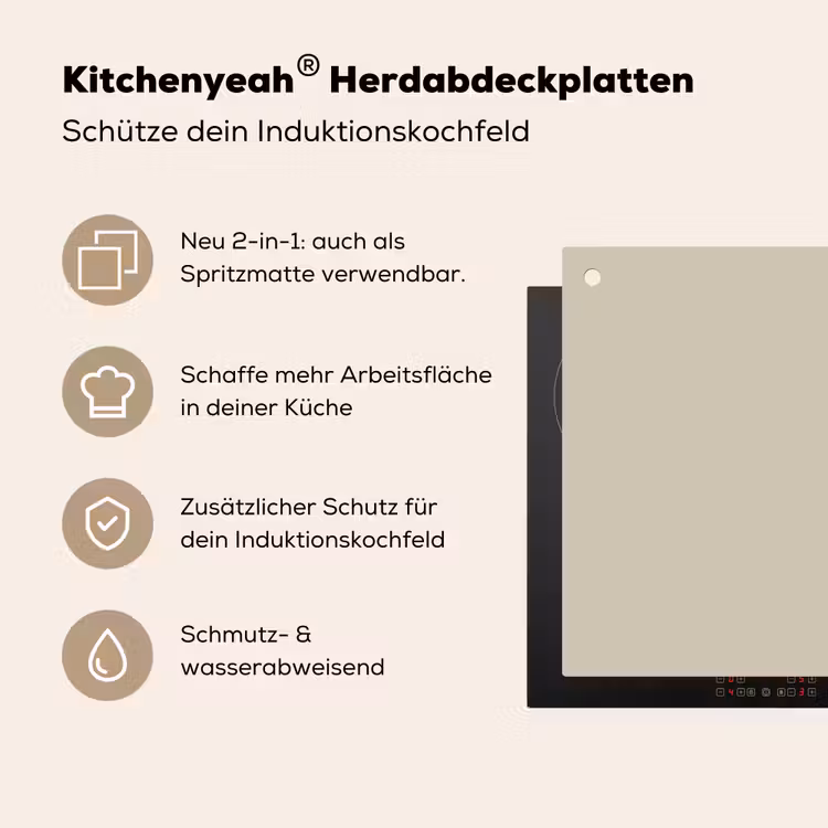 Urban - Pebble - Grijs Inductie beschemer met haakjes klein 777 -ky-usp-de
