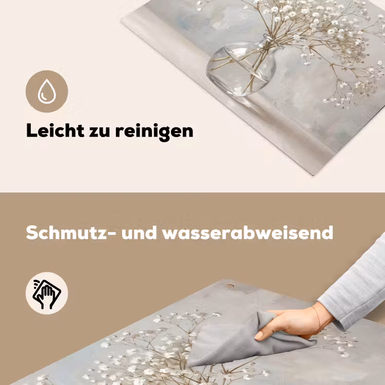 Vaas - Gipskruid - Wit Inductie beschemer met haakjes klein -ky-schoon-de