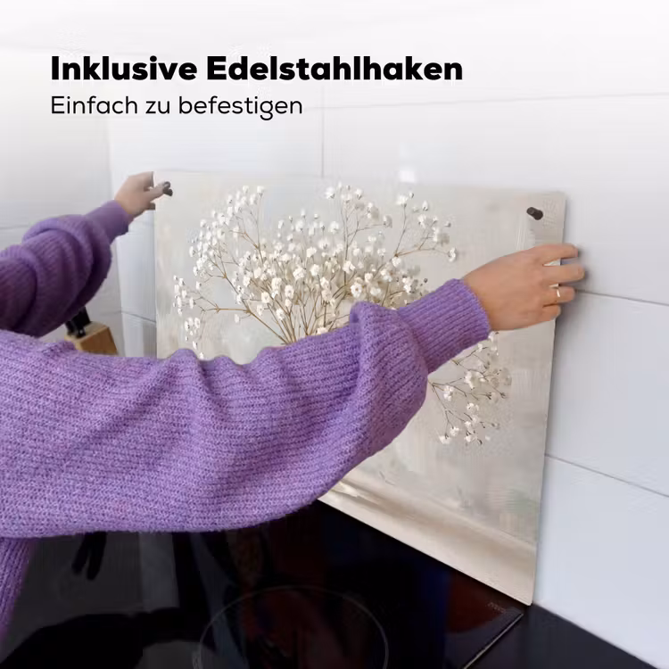 Vaas - Gipskruid - Wit Inductie beschemer met haakjes klein -ky-ophangen-de
