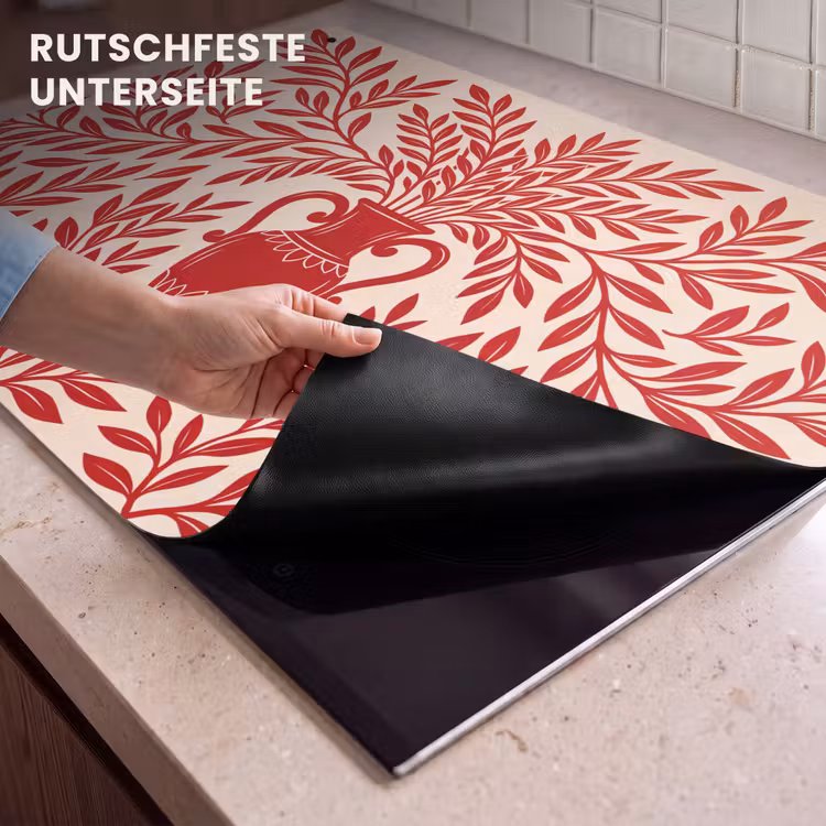 Vaas - Planten - Decoratie - Abstract - Rood Inductie beschemer met haakjes klein -ky-onderkant-de