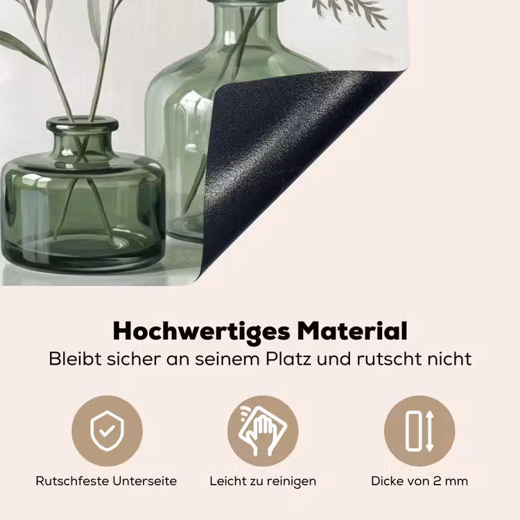 Vazen - Bladeren - Groen Inductie beschemer met haakjes klein -ky-onderkant-de