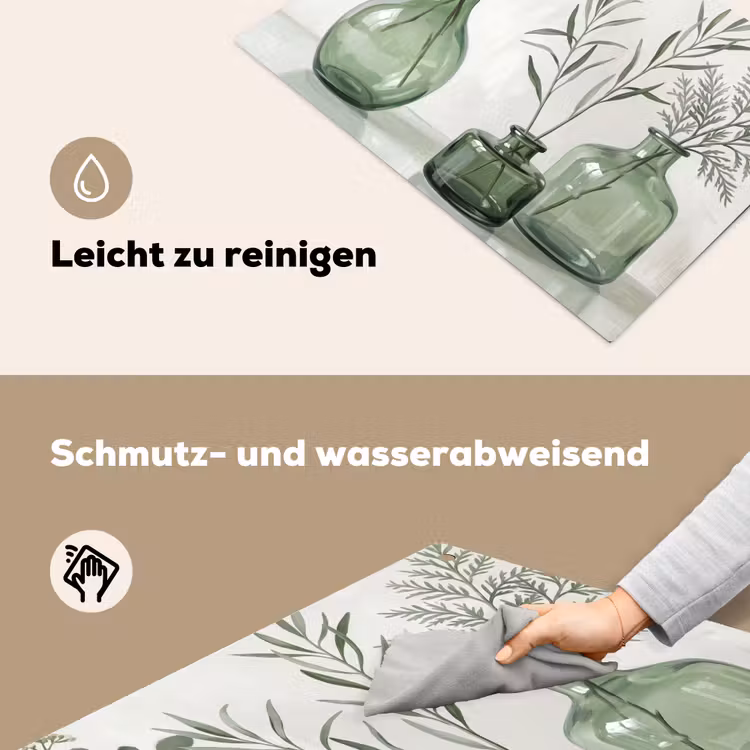 Vazen - Bladeren - Groen Inductie beschemer met haakjes klein -ky-schoon-de