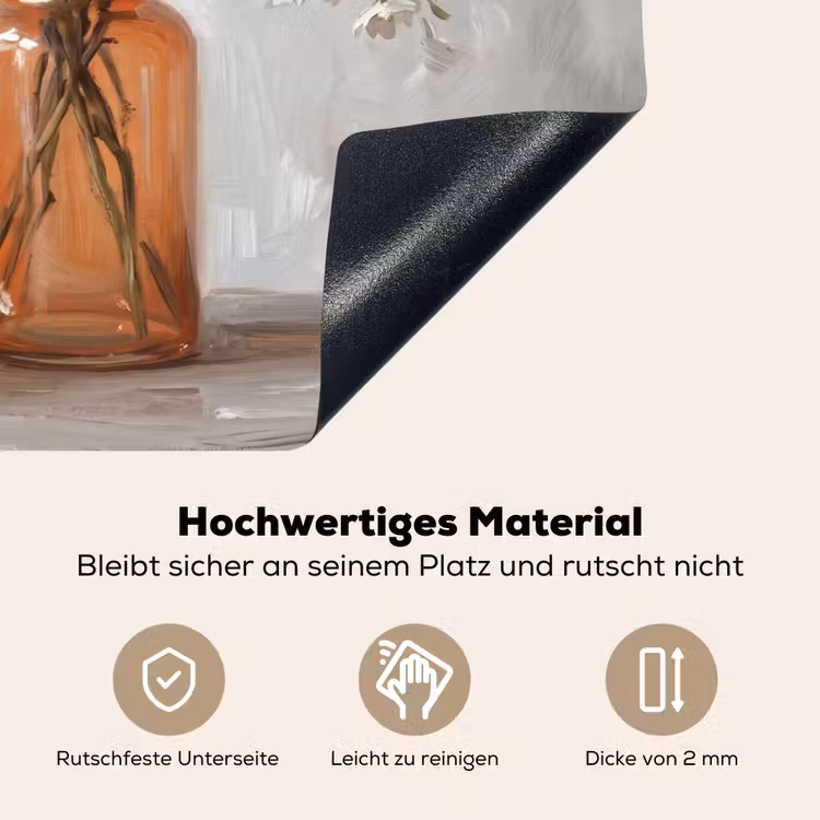 Vazen - Bloemen - Oranje Inductie beschemer met haakjes klein -ky-onderkant-de