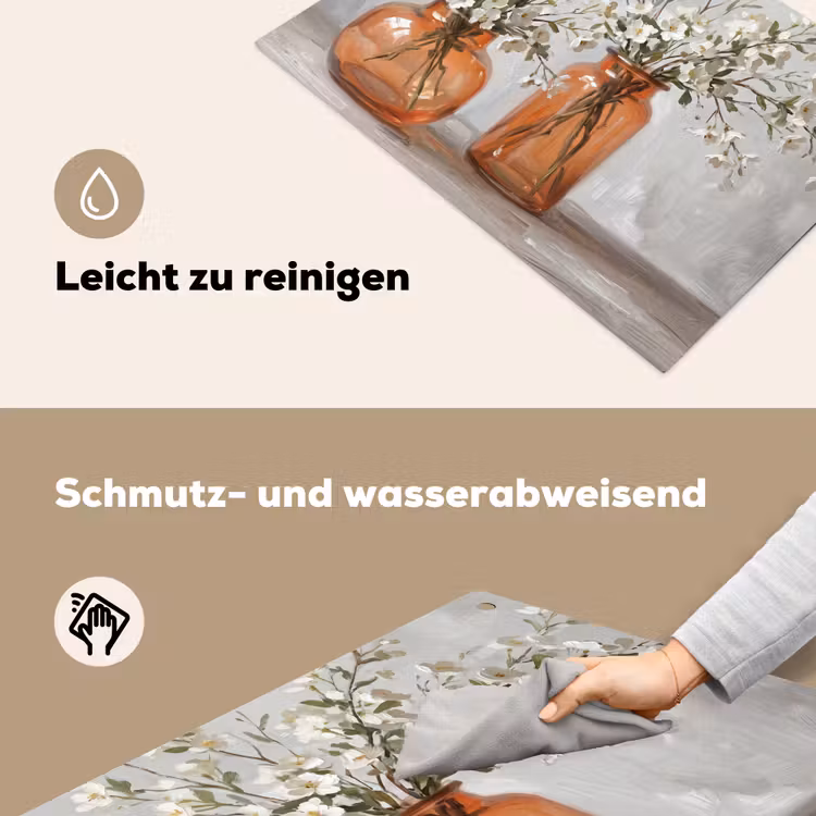 Vazen - Bloemen - Oranje Inductie beschemer met haakjes klein -ky-schoon-de