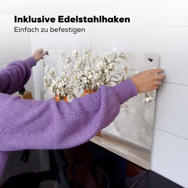 Vazen - Bloemen - Oranje Inductie beschemer met haakjes klein -ky-ophangen-de