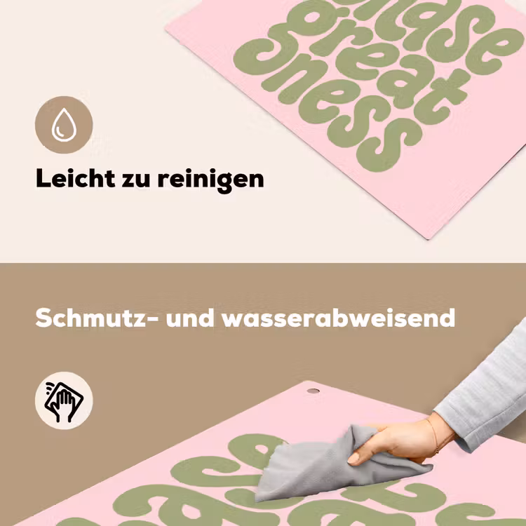 Chase greatness - Groen - Roze - Retro Inductie beschemer met haakjes klein -ky-schoon-de