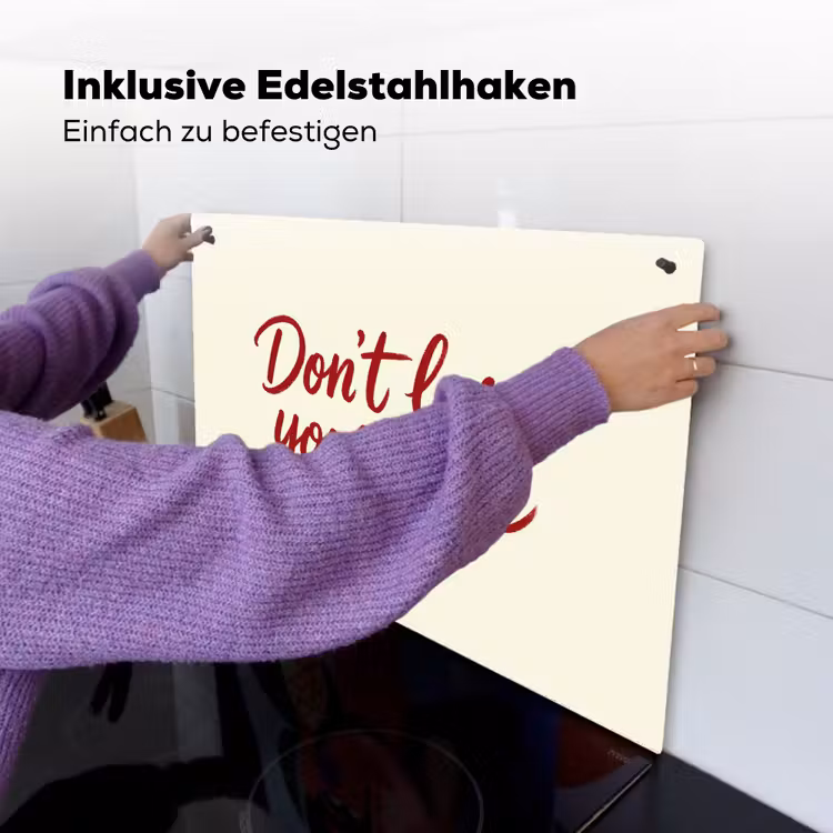 Don't lose your fire - Rood - Wit - Minimalistisch Inductie beschemer met haakjes klein -ky-ophangen-de