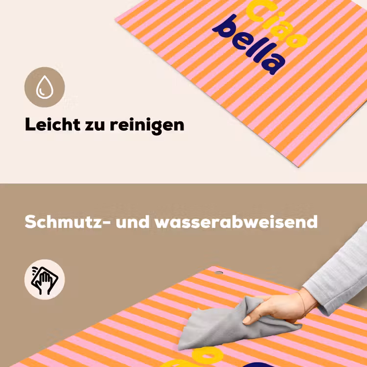 Verticaal - Strepen - Oranje - Ciao bella Inductie beschemer met haakjes klein -ky-schoon-de