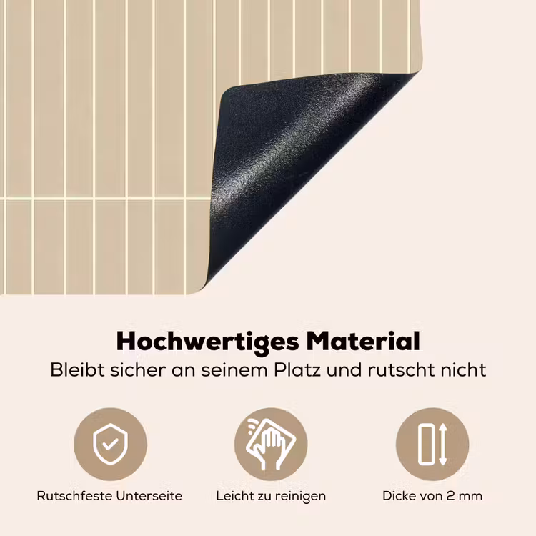 Verticaal - Wandtegel - Crème - Beige Inductie beschemer met haakjes klein 777 -ky-onderkant-de