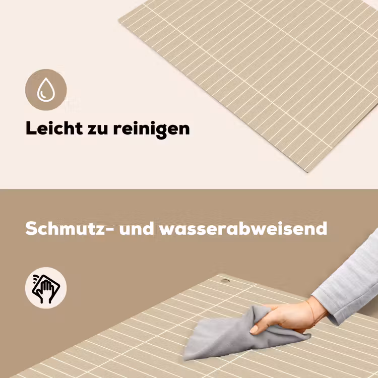 Verticaal - Wandtegel - Crème - Beige Inductie beschemer met haakjes klein 777 -ky-schoon-de