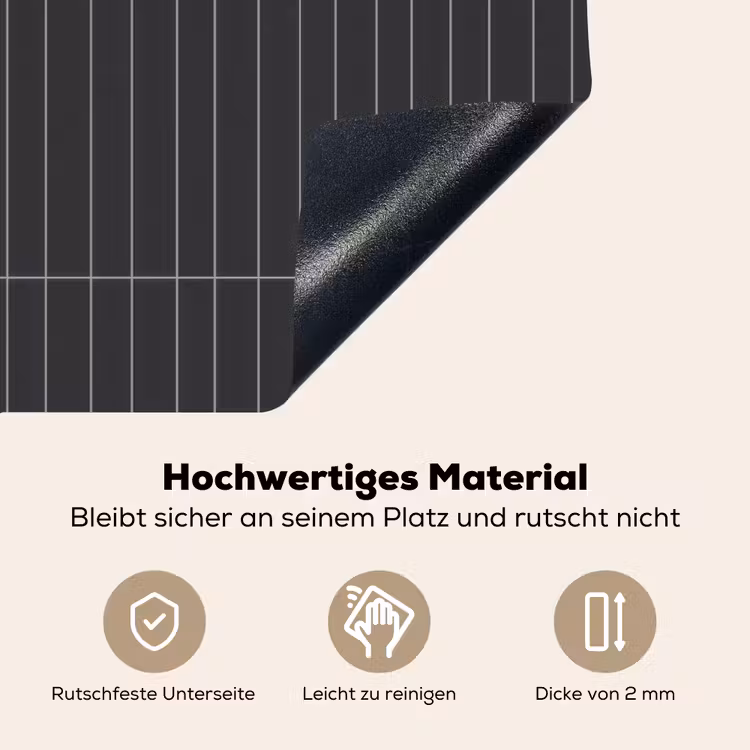 Verticaal - Wandtegel - Donkergrijs Inductie beschemer met haakjes klein 777 -ky-onderkant-de