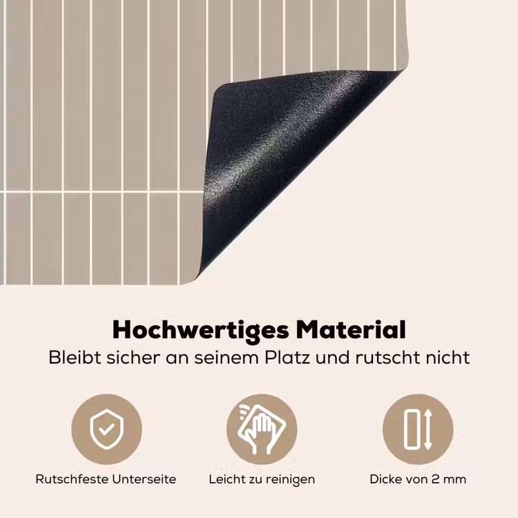 Verticaal - Wandtegel - Licht Beige Inductie beschemer met haakjes klein 777 -ky-onderkant-de