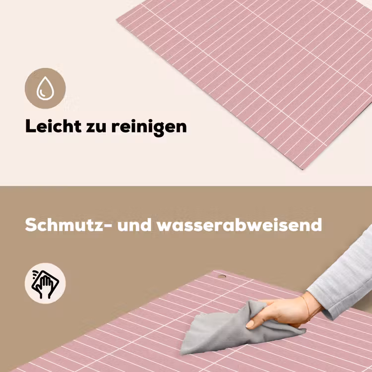 Verticaal - Wandtegel - Lichtroze Inductie beschemer met haakjes klein 777 -ky-schoon-de