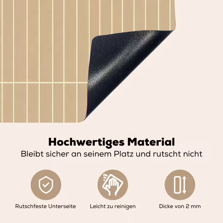 Verticaal - Wandtegel - Zand - Beige Inductie beschemer met haakjes klein 777 -ky-onderkant-de