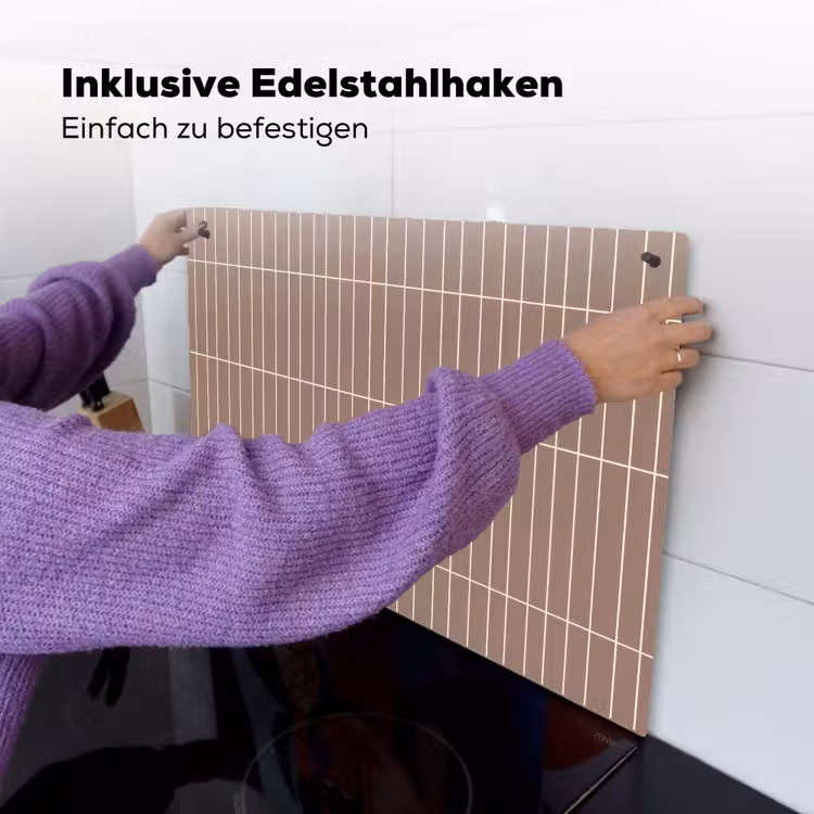 Verticaal - Wandtegel - Terracotta Inductie beschemer met haakjes klein 777 -ky-ophangen-de