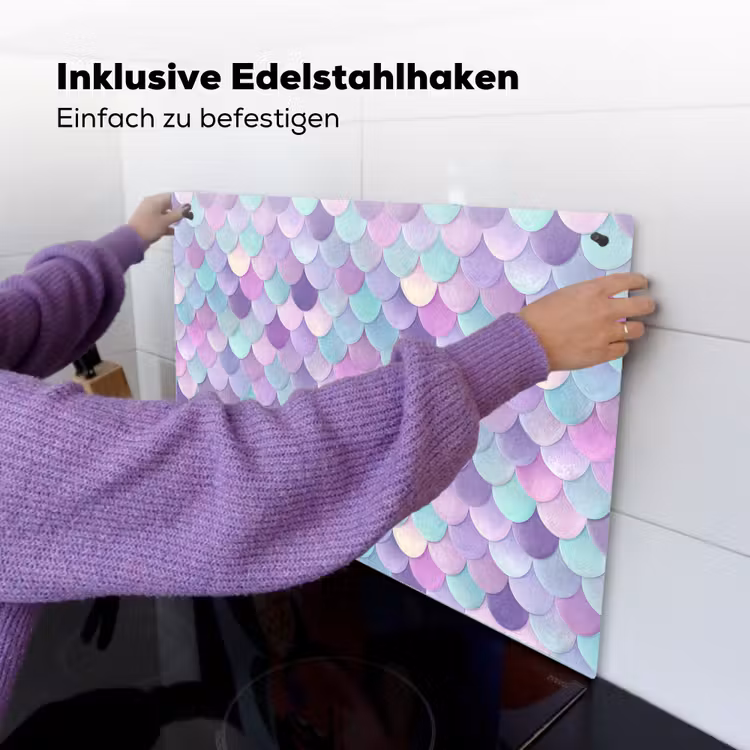 Dromerig - Zeemeermin - Pastel Inductie beschemer met haakjes klein 777 -ky-ophangen-de