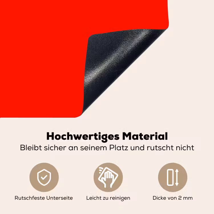 Vibrant - Vermilion - Rood Inductie beschemer met haakjes klein 777 -ky-onderkant-de